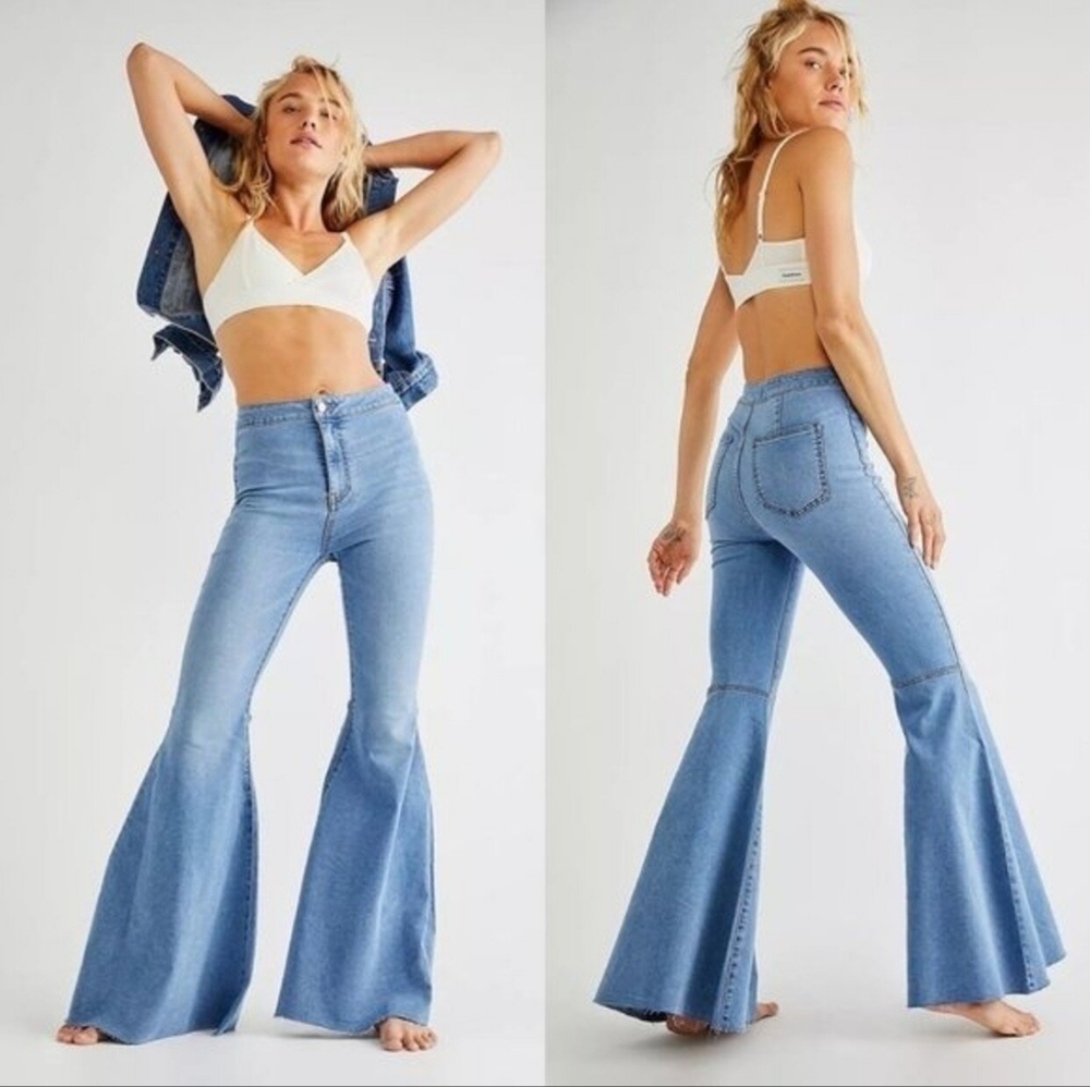 Free People Just Float On Flare Jeans